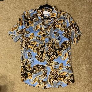 Topman Premium short sleeve button up